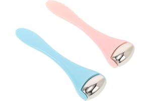 Wezxrauo Ice Facial Roller & Eye Massager - 2PCS Portable Cooling Rollers for Under Eye Puffiness Relief, Dark Circle Treatme