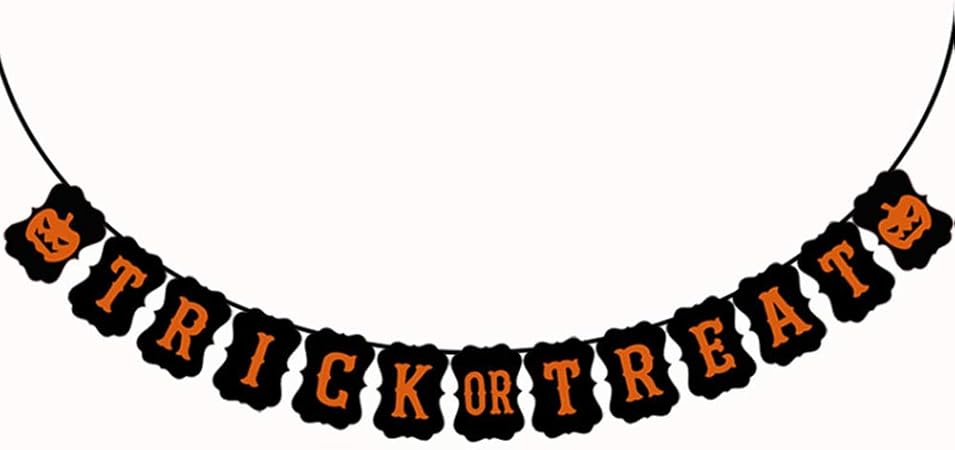 Amazon Realler ハロウィン ハロウィーン 装飾文字 クラフト紙 引っ張り 花 トリックオアトリートハロウィーンフラッグ ハロウィーン飾り おもちゃ