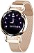 Smart Watch,Bluetooth Fitness Tracker Color Touch Screen with All-Day Heart Rate and Activity Tracking,Sleep Monitoring with Waterproof Calorie Counter Pedometer for Women(Gold)