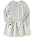 Calvin Klein Baby Crinkle Knit Body with Jacquard Skirt, Gray, 18 Months