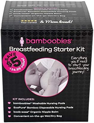 Bamboobies Breastfeeding Starter Kit, Great Baby Shower Gift, Hospital Bag Must Have