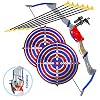 SMALL FISH Bow and Arrow Toys for Kids 6-12 Years Old, Archery Set with Suction Cup Arrows, Foldable Bow, and Targets…