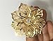 TTOYOUU Alloy Napkin Rings with Delicately Hollow Out Flower Wedding Banquet Dinner Decor Favor，Pack of 6 (Gold)