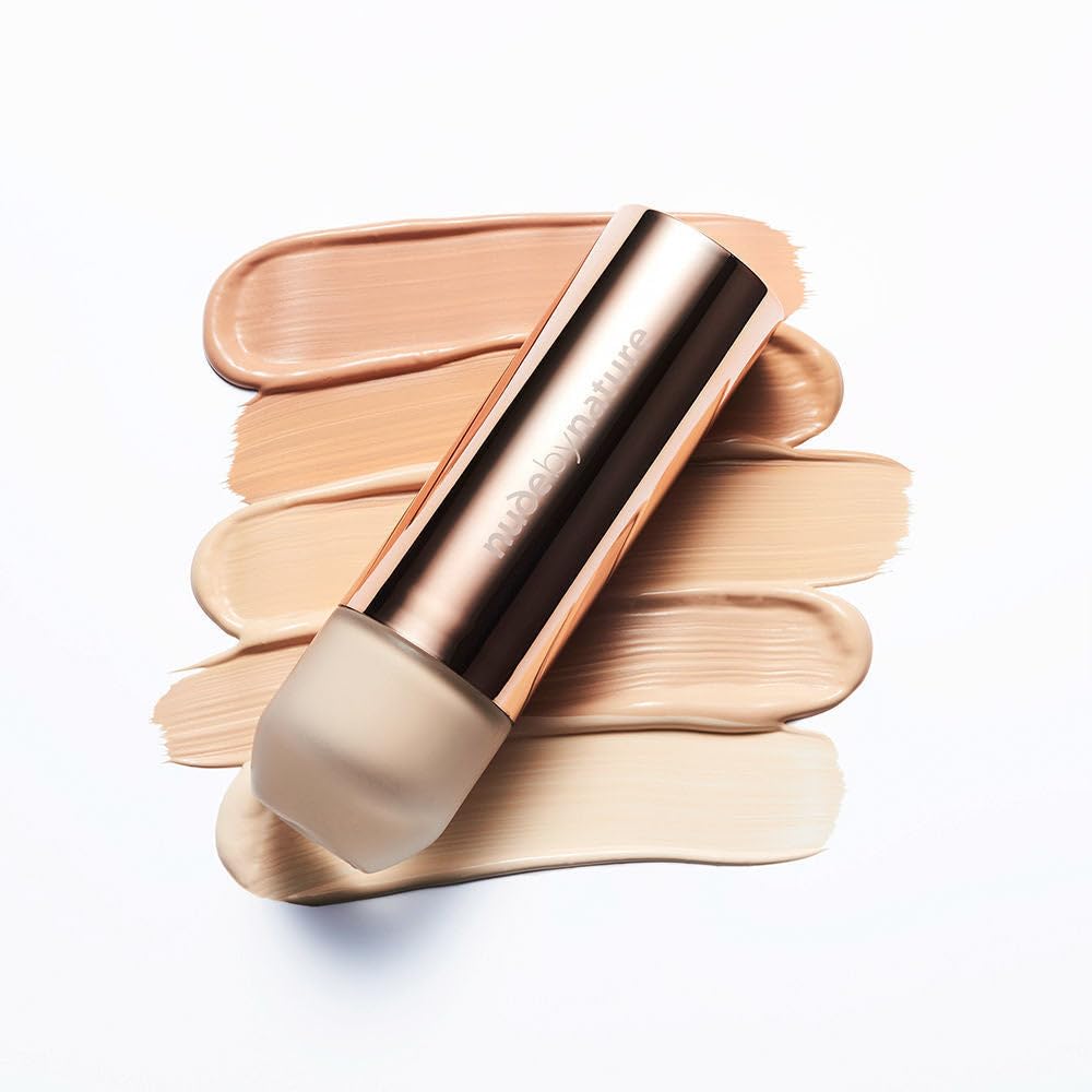 Nude by Nature Flawless Liquid Foundation, dermatologist tested, suitable for sensitive skin, W8 Classic Tan