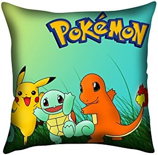 Pokemon Pikachu Custom Throw Pillow Cases 18x18 Inch Square Two Sides Printed Pillow Covers