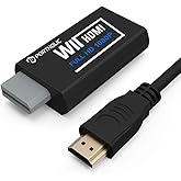 PORTHOLIC Wii to HDMI Converter 1080P for Full HD Device, Wii HDMI Adapter with 3.5mm Audio Jack&HDMI Output Compatible with