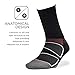Feetures! Men's Elite Light Cushion Mini Crew, black + Red, large