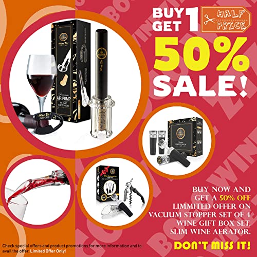 Wine Ziz Amazingly Simple Wine Opener with Foil Cutter Gift Set for