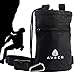Premium Quality Two Zippered Pockets Chalk Bag for Rock Climbing, Weightlifting, Bouldering & Gymnastics with Adjustable Belt & Carabiner