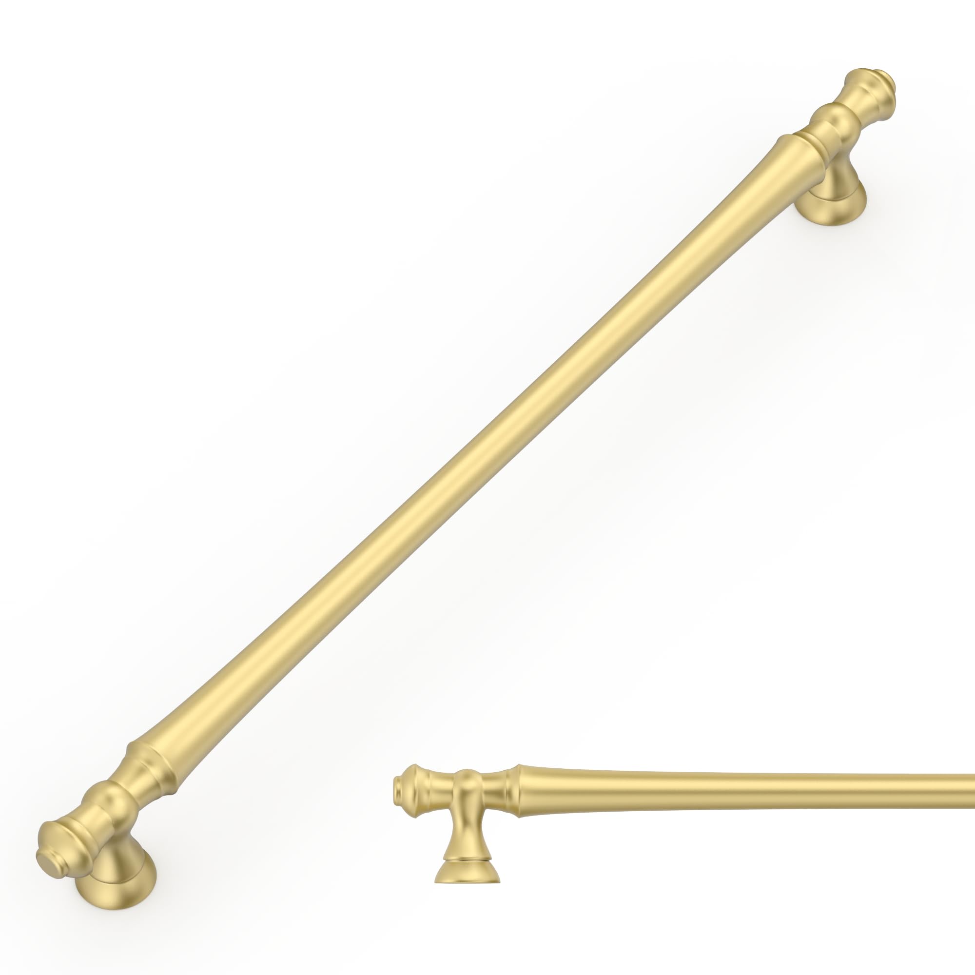 Photo 1 of Amerdeco 10 Pack Brushed Gold Cabinet Pulls 10 Inch(254mm) Hole Center Cabinet Hardware Kitchen Cabinet Handles for Bathroom Drawer Pulls ZH0014