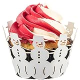 KwikCake Snowman Cupcake Wrappers x 50pcs. Choose from 2 Christmas holders.