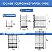 KOUSI Portable Wardrobe Closets Wire Shelf, Cube Storage, Bedroom Armoire, Storage Organizer, 5 Cubes + 1 Hanger