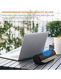 MUSIC ANGEL Altavoz Bluetooth inalámbrico ultraportátil: más volumen, 12 W+, Super Bass, muy portátil, altavoz perfecto para playa, cocina y hogar (negro)