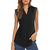 Halife Women's Sleeveless Floral Print V Neck Tunic Tank Tops Blouse Shirts