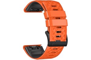 OUTVI 26mm watch band for garmin fenix 7x sapphire solar fenix 6x pro solar fenix 5x 3 hr quick release fit silicone watch strap replacement for garmin epix 2 pro sapphire 51mm Descent MK1/2/2i