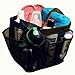 Mesh Shower Caddy Tote plus PVC Zipper Bag - Bathroom Caddy for Gym Camp College Dorm Room, Black
