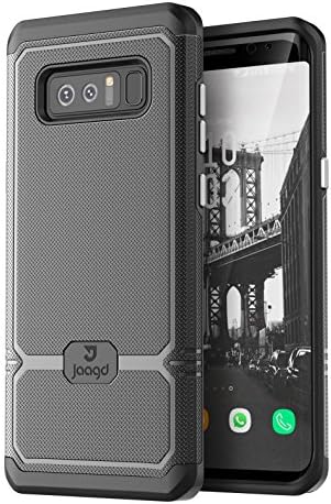 Jaagd Galaxy Note 8 Case, Slim Shock-Absorbing Modern Slim Non-Slip Grip Cell Phone Cases for Samsung Galaxy Note 8 (Gunmetal)