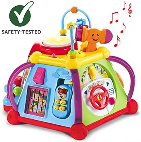 First Toys - Activity Cube Toys | Musical Toys For Toddlers with Lights and Sound | 15 in 1 Interactive Educational Activity for Early Learning - Developmental Toys For Babies (9 M+)