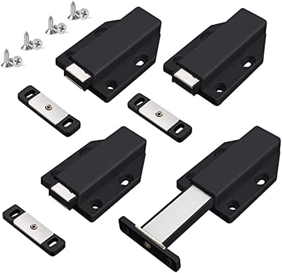 Tsudoku Heavy Duty Push Latch 4 Pack Push to Open Cabinet Door Magnetic Catch
