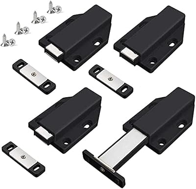 Tsudoku Heavy Duty Push Latch 4 Pack Push to Open Cabinet Door Magnetic Catch