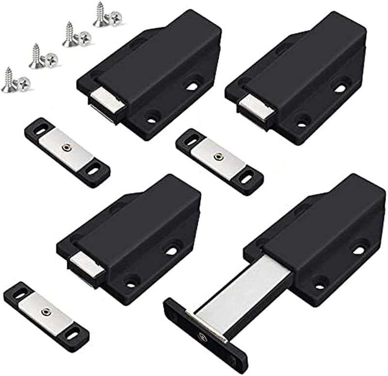 Tsudoku Heavy Duty Push Latch 4 Pack Push to Open Cabinet Door Magnetic Catch