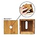 J JACKCUBE Design Premium Bamboo Tissue Box Cover – Modern Square Design for Home, Office, and Bathroom – Eco-Friendly and Durable Tissue Holder - MK273A