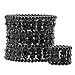 YACQ Jewelry Women's Multilayer Crystal Stretch Bracelet Ring Set