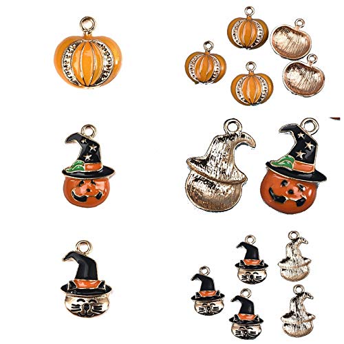 Halloween Decorations Charms Pendants for Crafting DIY Necklace Bracelet Mixed Wholesale 15Pcs