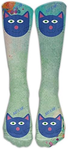 Cartoon Cute Cat Face Pattern Compression Socks Fashion Simple Elastic Stockings