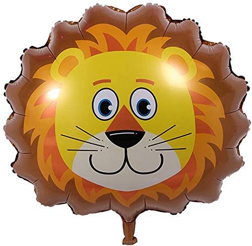 Happium 24'' Jungle Safari, Farm Animal Foil Balloon Animals, Balloons Animals Kids Birthday, Perfect for Kids Birthday Party Decoration (Lion)