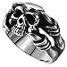 Men's Stainless Steel Dragon Claw Skull Ring Band Vintage Fashion Gothic Biker Punk Rock Silver Black Size 13