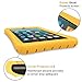 Fintie Silicone Case for All-New Amazon Fire 7 Tablet (7th Generation, 2017 Release) - [Honey Comb Upgraded Version] [Kids Friendly] Light Weight [Anti Slip] Shock Proof Protective Cover, Yellow
