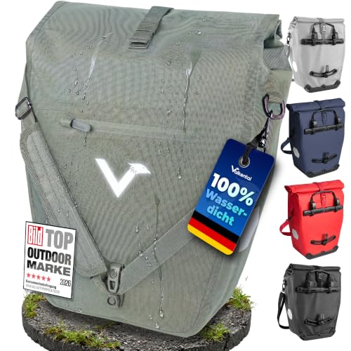 Valkental Gepäckträgertasche 28L, Abschließbar & PVC-frei