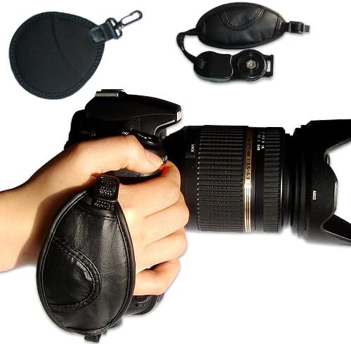 first2savvv new Artificial leather digital camera SLR hand strap grip for Canon EOS 60D with UV lens filter protection bag case