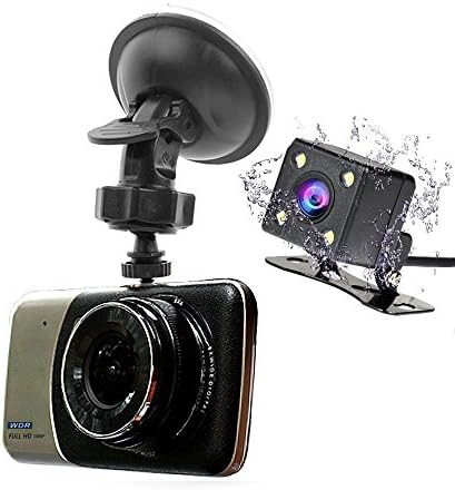 Roadspace HD 1080P Car DVR Dash Cam 4" IPS 170° Wide Angle Dual Lens Car DVR Camera With Loop Recording Parking Monitor Front 1920x1080+Rear 720x480 Rear view Night Vision