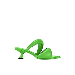 JW PEI Women's Sara Mule Heeled Sandals - Neon Green