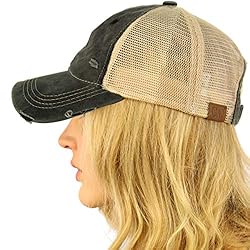 C.C Ponycap Messy High Bun Ponytail Adjustable Mesh