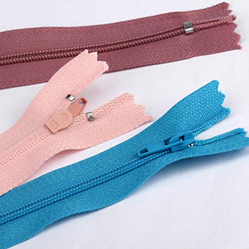 Yzsfirm 120 Pcs 8 Inch Sewing Zipper, Nylon Coil Closed Zippers for Tailor Sewing Crafts (20 Color)