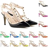 Loslandifen Ladies High Heels Party Wedding Count Pump Shoes