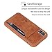 Premium Protection Case for iPhone XS / iPhone X 5.8 inch Card Holder Leather Phone Case for iPhone X/XS (Brown)