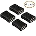 RELPER-LiNESO HCH009 HDMI V1.4 Female to Female F/F Coupler Extender Adapter Plug for HDTV HDCP 3D and 4K HDMI Cable Extension Connector Converter, 4X HDMI Female Adapter primary