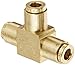 Eaton Weatherhead 1864X4 Brass CA360 D.O.T. Air Brake Tube Fitting, Union Tee, 1/4