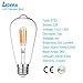 LEDERA ST64 Vintage LED Edison Bulbs Dimmable, Equivalent 60W, Warm White 2700K, Antique LED Filament Bulbs,E26 Medium Base, 600lm, 2700K Warm White, Clear Glass (6-Pack)