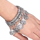 Lowpricenice(TM)Hot Turkish Jewelry Bohemian Ethnic Vintage Silver Coin Bracelet Anklet