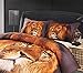 HIG 3D Bedding Set 3 Piece Queen Size Lion Head Animal Print Duvet Cover with Two Matching Pillow Covers -Super Soft Duvet Cover -General for Men and Women Especially for Children (P27,Queen)