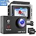 Victure Action Camera WiFi 1080P Full HD 12MP Underwater Cam 2 Inch LCD 170 Degree Wide-Angle 30M Waterproof Sports Camera with 2 Rechargeable 1050mAh Batteries and Mounting Accessories