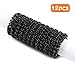 Spiral Hair Ties 12pcs No Crease Elastic Ponytail Holders Hair Ring Phone Cord Traceless Hair Rubber Bands Suitable for All Hair Types Black color