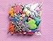 YYCRAFT Craft Mix 60 Assorted Fabric Applique Scrapbooking Ribbon Flowers Bows Embellishment Sewing Craft Wedding Ornament