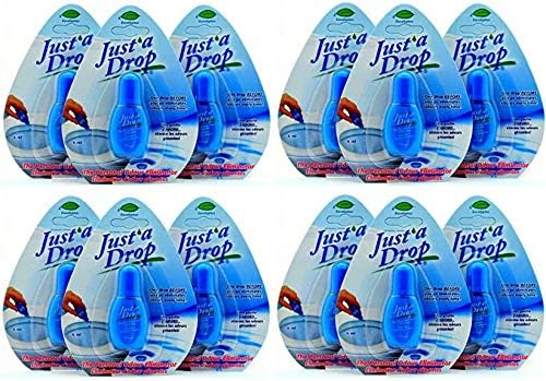 Just A Drop Toilet Personal Odor Reducer and Neutralizer - 6 Ml travel size,Blue (12-(Pack))