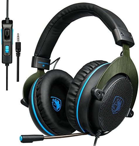Gaming Headset SADES R3 Over Ear Stereo Gaming Headphone with Mic Bass Volume Control for Xbox One PS4 PC Computer Laptop